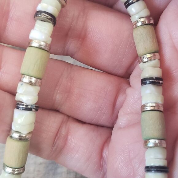 BEADED Wood & Stone Beach-Style Necklace - Picture 5 of 6